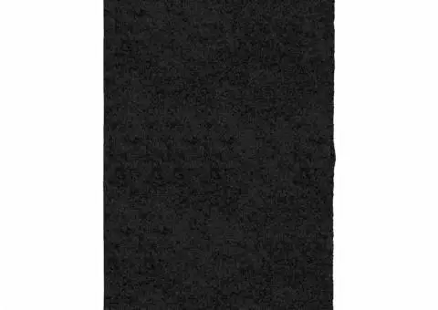 Covor pufos "PAMPLONA" cu fire înalte, negru modern, 80x150 cm - 2/5