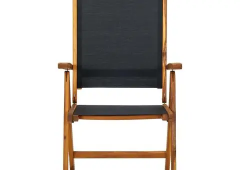 Scaune de grădină pliabile 4 buc. lemn masiv acacia & textilenă - 3/5