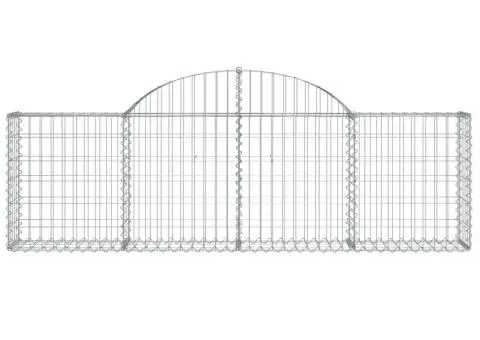 Coșuri gabion arcuite 2 buc, 200x30x60/80 cm, fier galvanizat - 4/5