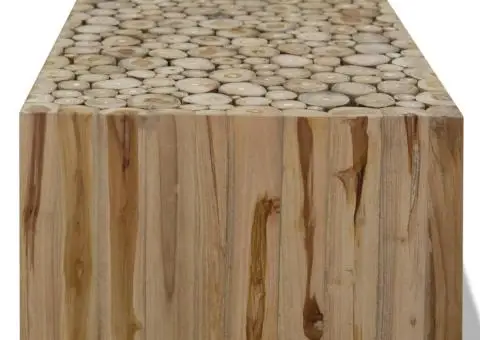 Măsuță de cafea, 90x50x30 cm, tec natural - 4/5