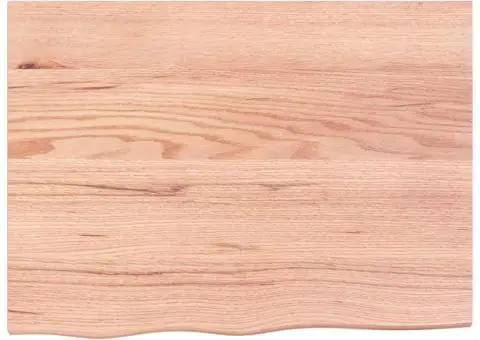 Raft de perete maro deschis 80x60x(2-6) cm lemn stejar tratat - 4/5