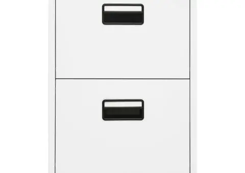 Fișet, alb, 46 x 62 x 72,5 cm, oțel - 2/5