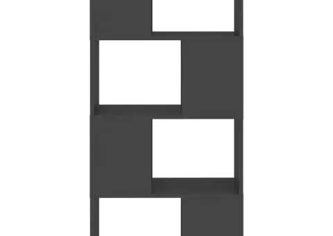 Bibliotecă/Separator cameră, gri, 60x24x124,5 cm, PAL - 5/5