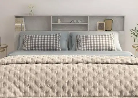 Dulap tăblie, gri beton, 200x19x103,5 cm - 5/5