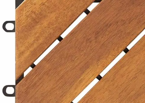 Plăci pardoseală, 30 buc., maro, 30x30 cm, lemn masiv de acacia - 5/5