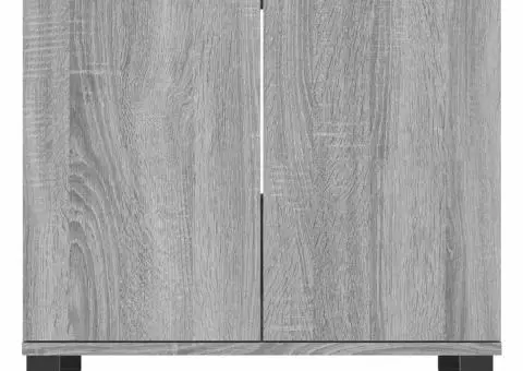 Dulap de baie, gri sonoma, 58x33x60 cm, lemn prelucrat - 4/5