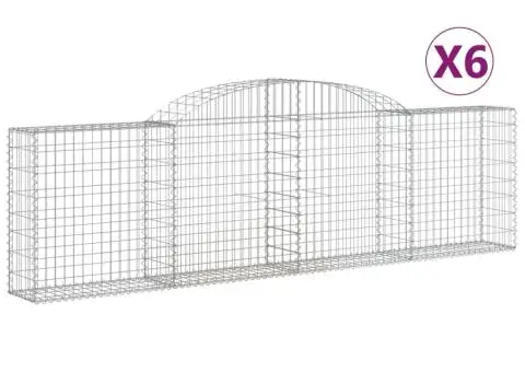 Coșuri gabion arcuite 6 buc., 300x30x80/100 cm, fier galvanizat - 2/5