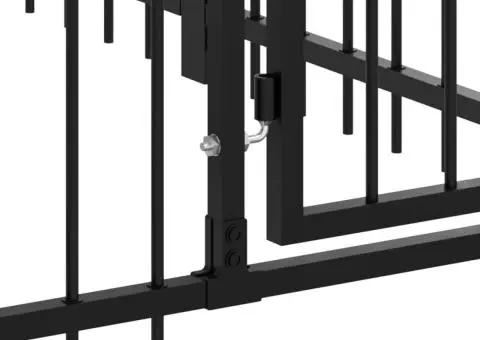 Padoc pentru câini de exterior, 37,64 m², oțel - 5/5