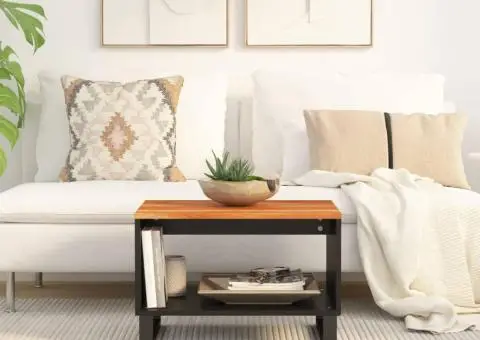 Măsuță de cafea, 60x50x40 cm, lemn masiv de acacia - 1/5