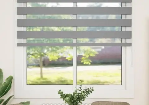 Jaluzea tip zebră, 120 x 175 cm, gri - 1/5