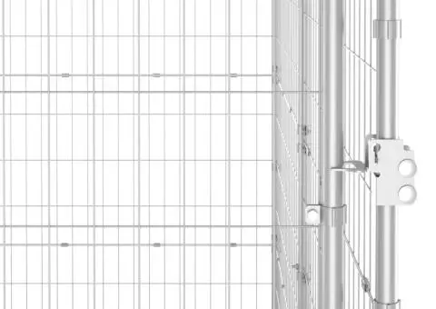 Padoc pentru câini de exterior, 9,68 m², oțel galvanizat - 5/5