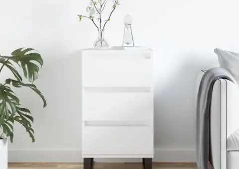 Servantă, alb, 40x35x70 cm, lemn prelucrat - 1/5