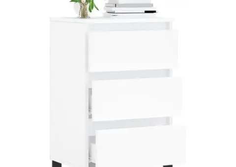 Servantă, alb, 40x35x70 cm, lemn prelucrat - 4/5