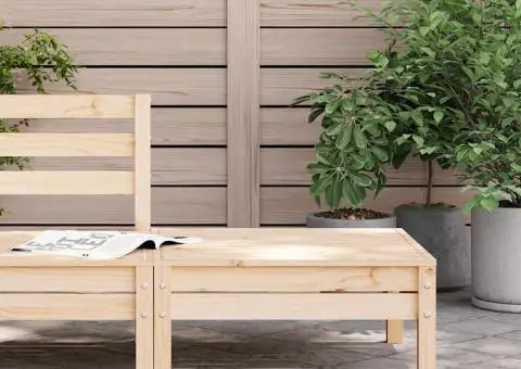 Taburet de grădină, lemn masiv de pin - 3/5