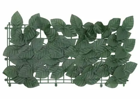 Paravan de balcon cu frunze verde închis, 200x75 cm - 2/5