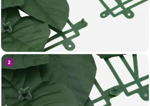 Paravan de balcon cu frunze verde închis, 200x75 cm - 5/5