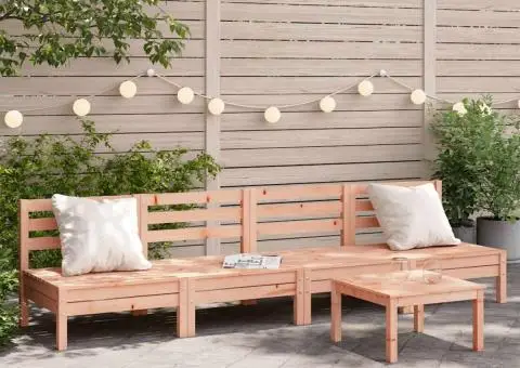 Canapele de grădină fără cotiere, 4 buc., lemn masiv douglas - 1/5