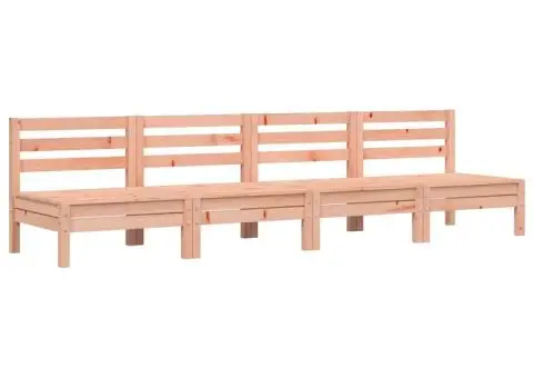 Canapele de grădină fără cotiere, 4 buc., lemn masiv douglas - 2/5