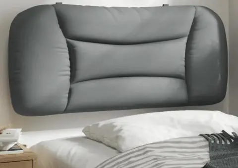 Pernă tăblie de pat, gri deschis, 80 cm, material textil - 1/5