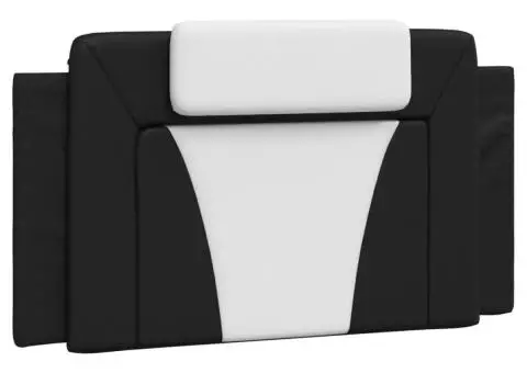 Pernă pentru tăblie pat, negru și alb, 100cm, piele artificială - 2/5