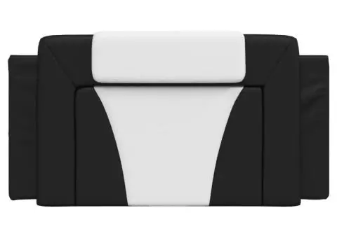 Pernă pentru tăblie pat, negru și alb, 100cm, piele artificială - 5/5