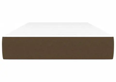 Saltea de pat cu arcuri, maro închis, 120x190x20 cm, textil - 3/5