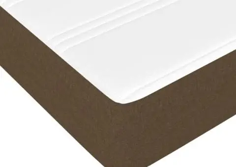 Saltea de pat cu arcuri, maro închis, 120x190x20 cm, textil - 5/5