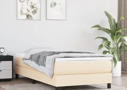 Saltea de pat cu arcuri, crem, 120x190x20 cm, textil - 1/5