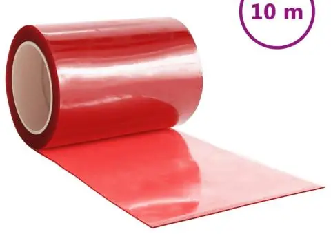 Perdea pentru ușă, roșu, 300 mmx2,6 mm 10 m, PVC - 2/5