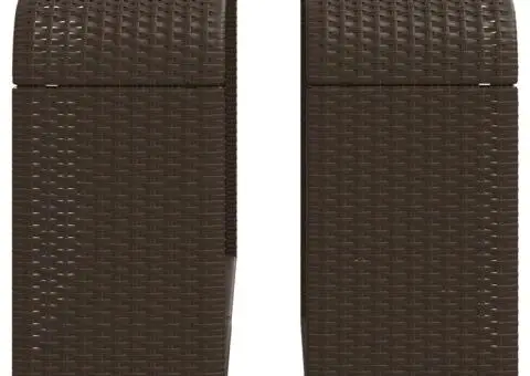 Rafturi de depozitare, 2 buc., maro, poliratan - 5/5