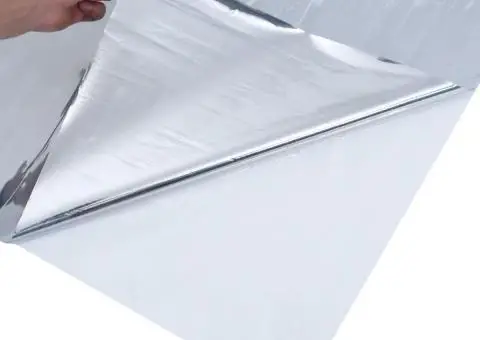 Folie solară efect reflectorizant static argintiu 60x1000cm PVC - 5/5