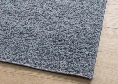 Covor pufos "PAMPLONA" cu fire înalte albastru modern 240x340cm - 4/5