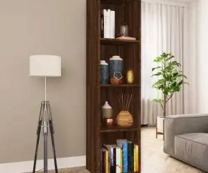 vidaXL Bibliotecă/dulap TV, stejar maro, 36x30x143 cm, lemn prelucrat