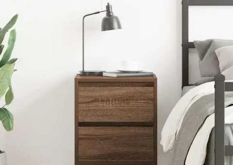 Noptiera montata pe perete Stejar maro 38x34x40 cm - 3/5