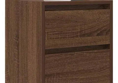 Noptiera montata pe perete Stejar maro 38x34x40 cm - 4/5