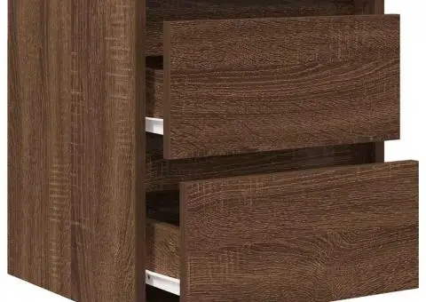 Noptiera montata pe perete Stejar maro 38x34x40 cm - 5/5