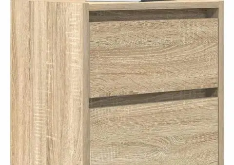 Noptiere montate pe perete 2 buc Stejar Sonoma 38x34x40 cm - 4/5