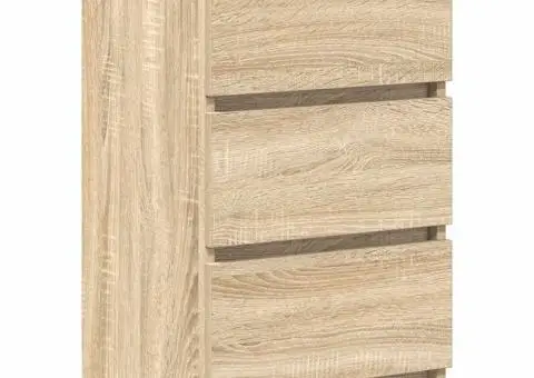 Noptiera cu 3 sertare Stejar Sonoma 39x35x65 cm - 2/5