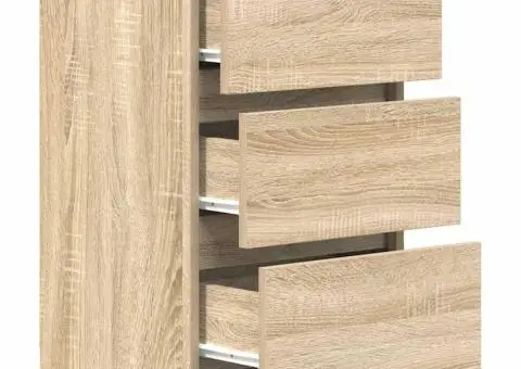 Noptiera cu 3 sertare Stejar Sonoma 39x35x65 cm - 5/5