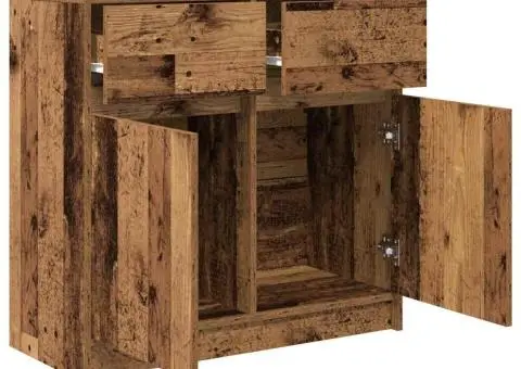 Bufetă cu sertar Lemn vechi 80x34x76 cm Lemn prelucrat - 5/5