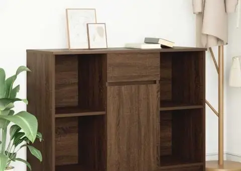 Bufetă cu sertar Stejar maro 101x35x76 cm Lemn prelucrat - 1/5