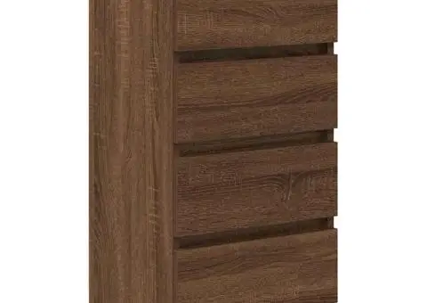 Bufetă Stejar maro 37,5x35x76 cm Lemn prelucrat - 2/5