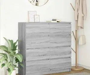 vidaXL Bufetă gri Sonoma 100x35x99 cm Lemn prelucrat