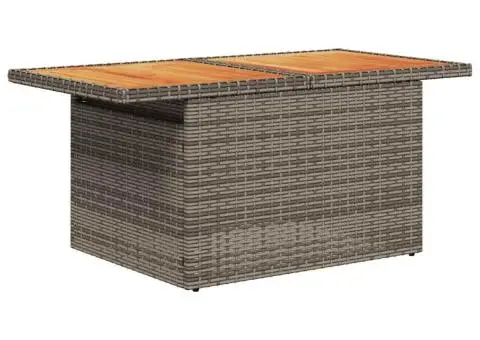 Set canapele de grădină, 7 piese, cu perne, gri, poliratan - 5/5