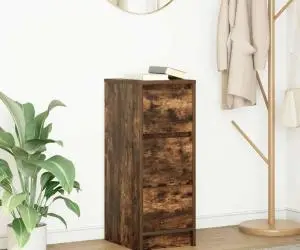 vidaXL Bufetă Stejar afumat 29,5x34x76 cm Lemn prelucrat