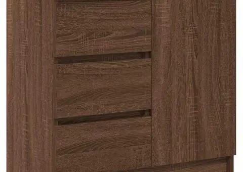 Bufetă cu sertar Stejar maro 71x35x65 cm Lemn prelucrat - 4/5