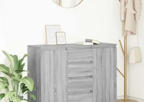 Bufetă cu sertare Gri Sonoma 100,5x35x76 cm Lemn prelucrat - 1/5