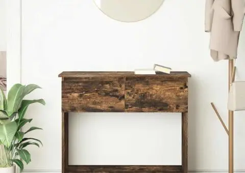 Consolă cu sertare Stejar afumat 85,5x38,5x74,5 cm - 3/5