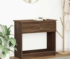 vidaXL Consolă cu sertare Stejar maro 85,5x38,5x74,5 cm