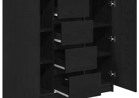 Bufetă cu sertare Stejar negru 100,5x35x98,5 cm Lemn prelucrat - 5/5